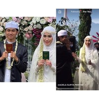 Mereka pasangan yang sangat menjaga dirinya sampai dipertemukan dengan pasangan halalnya. Semua tamu undangan terharu aja gitu melihatnya. Seperti yang ada di video, ungkap wanita asal Aceh itu. Ia juga menambahkan jika yang memegang tangan Aisyah itu adalah kakak kandungnya dan pria yang ada di samping Ustaz Agam adalah saudaranya. Foto: Dok. Tangkap layar akun TikTok @adelasuryapertiwi_.