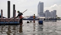 Satelit dan sensor berbasis darat mencatat sebagian Jakarta Utara mengalami penurunan puluhan milimeter per tahun. Pradita Utama/detikcom.