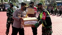 Penyaluran sembako tersebut dilakukan oleh Babinkamtibmas dan Babinsa di Kabupaten Bandung.