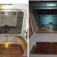 Pemanggang lama yang sudah bersih dan kinclong. Kira-kira sudah berapa lama oven ini dibiarkan berdebu dan penuh noda? Foto: Dok. Reddit