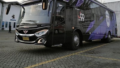Potret Bus Official Rans Cilegon FC, Pakai Sasis Mercy Dibalut Bodi Adiputro