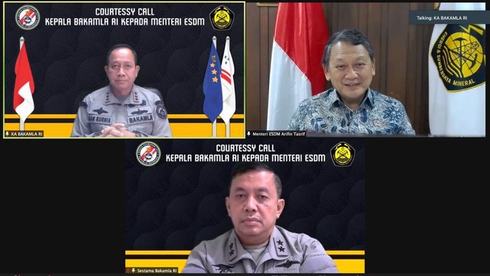 Kepala Bakamla-Menteri ESDM Bahas Keamanan Migas di Laut Natuna Utara