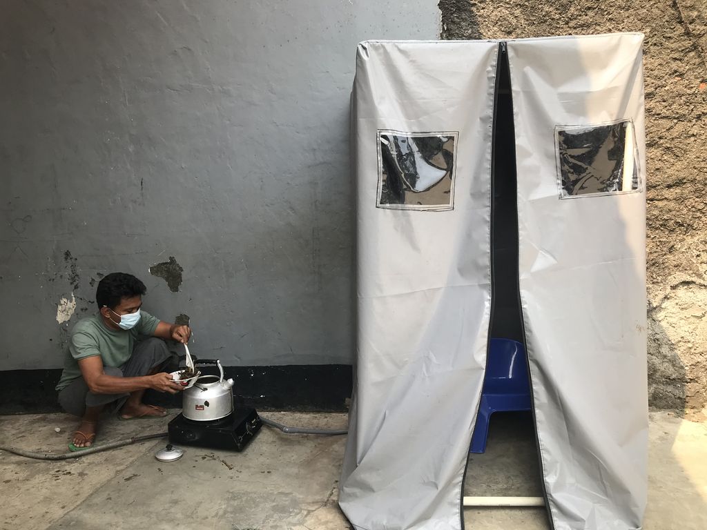 Bilik sauna viral untuk tingkatkan imun lawan Corona (Nur Aziza-detikcom)