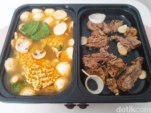 Masak BBQ dan Hot Pot Pakai Pan 2 in 1 Seharga Rp 125 Ribu, Worth It?