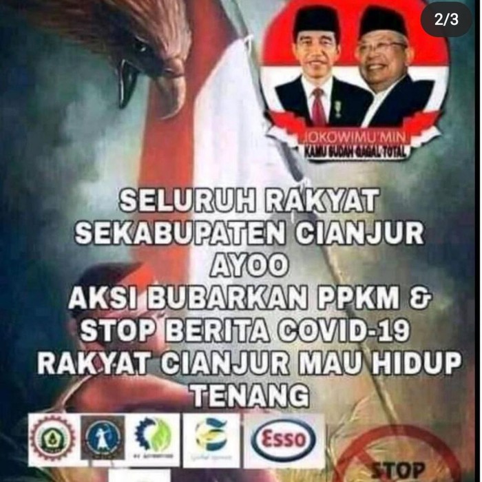 Poster Bubarkan PPKM di Cianjur