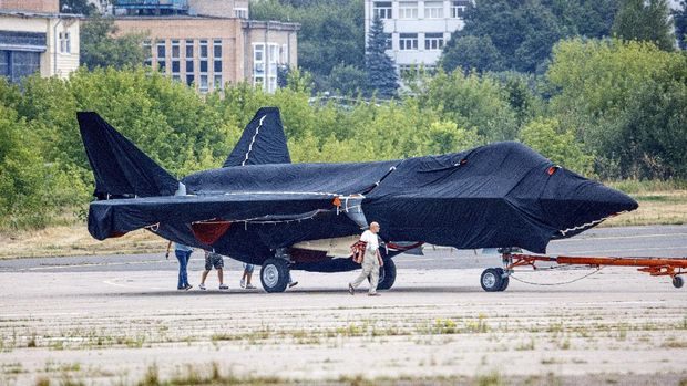 Jet Tempur Siluman Rusia. (AP Photo/Ivan Novikov-Dvinsky)