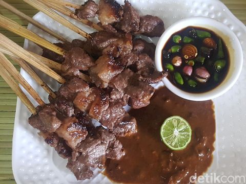 Resep Sate Sapi Bumbu Kacang.