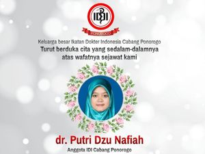 Dokter Hamil 7 Bulan di Ponorogo Meninggal Positif COVID-19