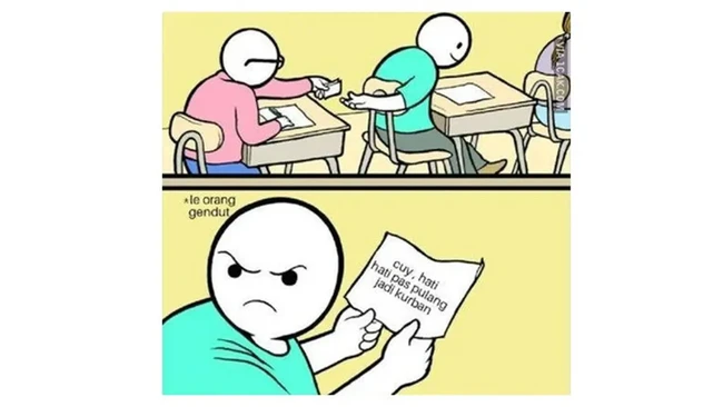 Nggak gini juga kali.. Mentang-mentang punya badan yang berisi masa mau dijadiin kurban. Ada-ada saja deh.. Foto: 1cak.com