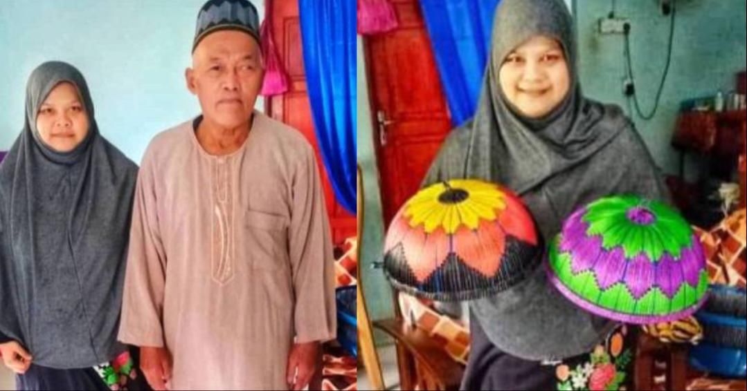 Keren! Perjuangan Ayah Bantu Anaknya Jualan Tudung Saji Bikin Haru
