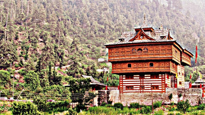 A temple in the Shimla district of himachal pradesh, This is a beautiful example of hill architecture, mainly built in cutstone and wood.