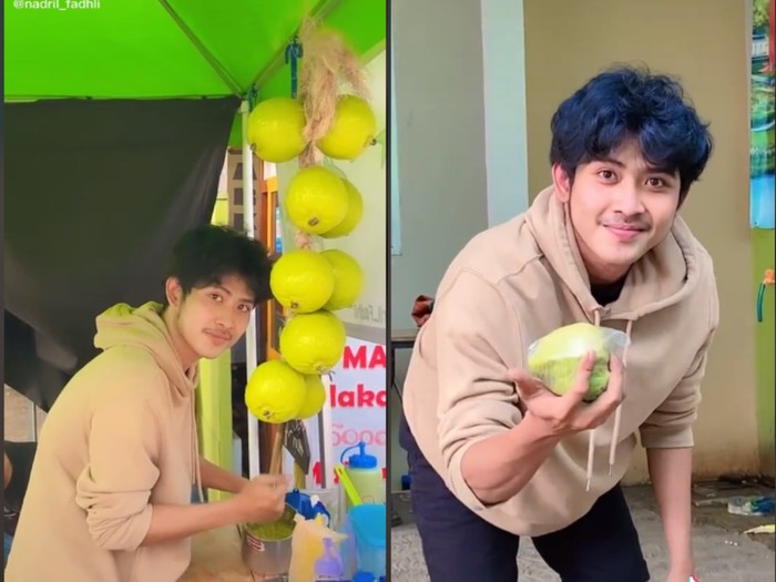 Penjual alpukat kocok ganteng Muda dan Tampan, Penjual Alpukat Kocok ini Viral Dipuji Netizen