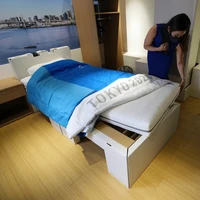 New York Post mengabarkan, Minggu (18/7/2021), ranjang tersebut dipilih agar para atlet tak berhubungan seksual selama berada di Olimpiade 2020 sehingga terhindar dari penularan COVID-19. (Foto: AP Photo)