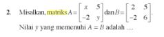 soal pengertian matriks
