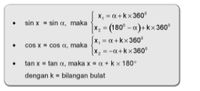 contoh soal trigonometri beserta jawabannya