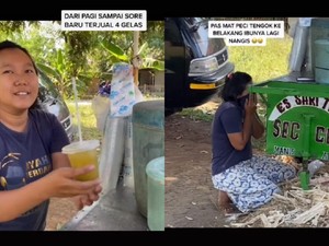 Viral Penjual Nangis Terharu Ketika Segelas Es Tebu Ditawar Rp 500 Ribu