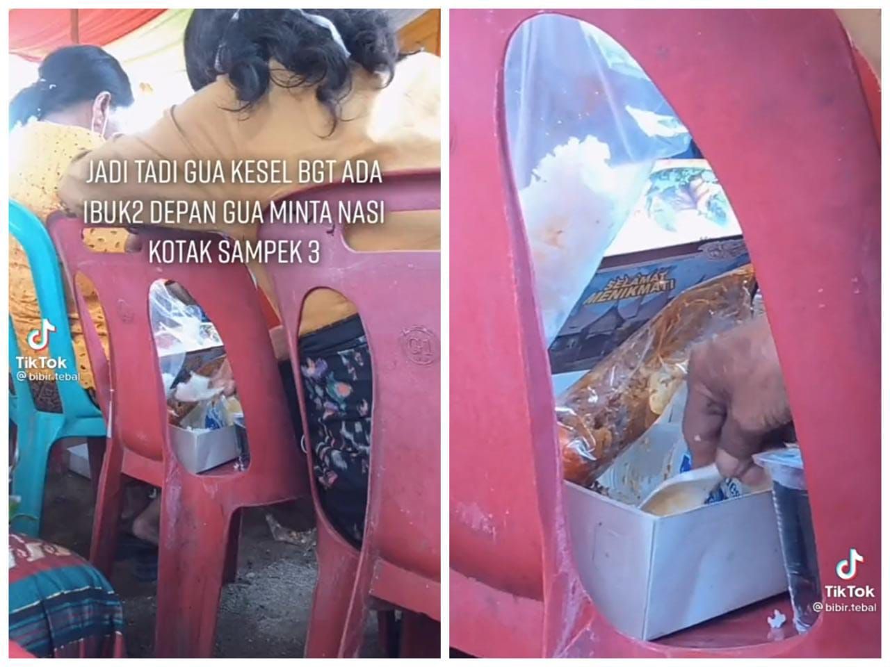 Duh! Emak-emak 'Ngeborong' Nasi Kotak di Pesta Nikah Ini Jadi Sorotan