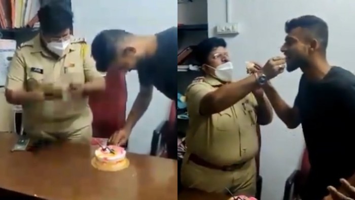 Suap-suapan Kue dengan Napi yang Ulang Tahun, Polisi Ini Diturunkan Pangkat Suap-suapan Kue dengan Napi yang Ulang Tahun, Polisi Ini Diturunkan Pangkat