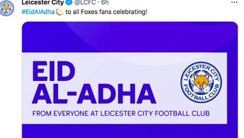 Leicester City tak mau ketinggalan. Foto: Twitter