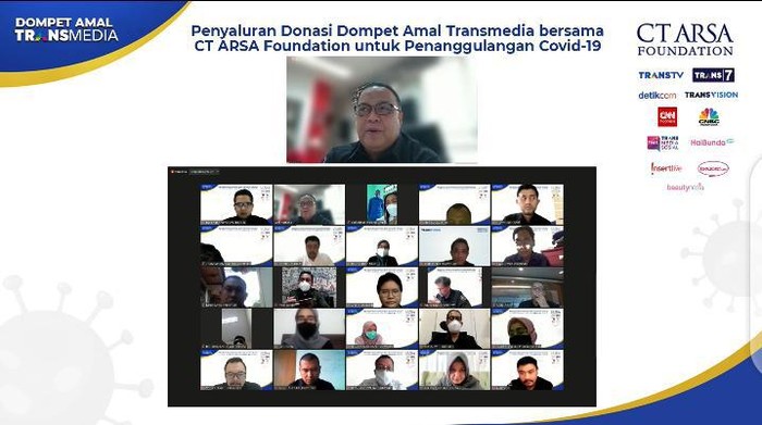 Dompet Amal Transmedia-CT ARSA Salurkan Bantuan Penanganan Corona Tahap 10 (Foto: Istimewa)