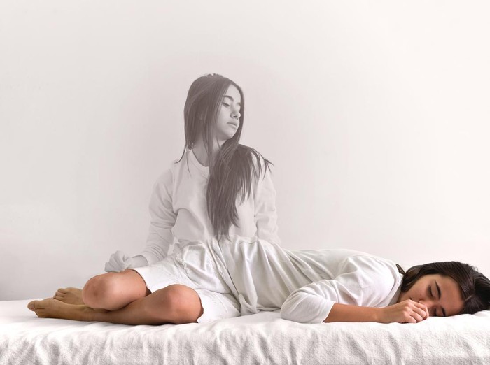 Young girl is waking up again. When the soul leaves the bodyYoung girl is waking up again/file_thumbview/42292548/1