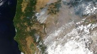 Diprediksi langit New York masih akan berkabut selama beberapa minggu ke depan. Satellite image ©2021 Maxar Technologies via AP  