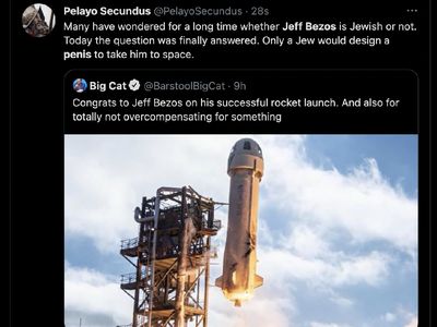 Roket Jeff Bezos Ditertawakan Mirip Kemaluan