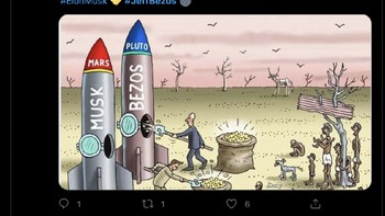 Elon ke Mars, Bezos ke Pluto. Foto: dok Internet