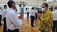 Pimpinan KPK Firli Bahuri hadir sekaligus memimpin jalannya apel.