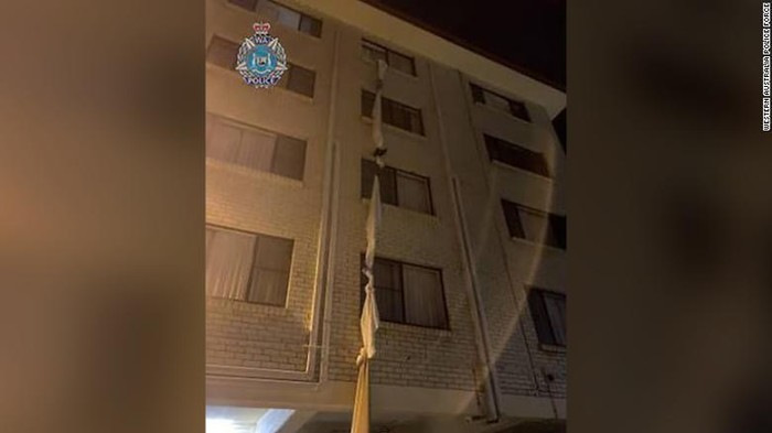 A 39-year-old man was arrested and charged after he fled his hotel room while under direction to return to Queensland. (Western Australia Police Force via CNN)