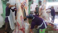 Begini suasana RPH Giwangan saat melakukan pemotongan hewan kurban.