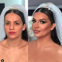 Makeup artist dan influencer kecantikan Arber Bytyqikerap mengunggah hasil karyanya merias para pengantin. Dia juga menyertakan foto sebelum dan sesudah pengantin tersebut dirias olehnya. Foto: Dok. Instagram @arber_bytyqi_mua
