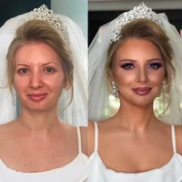 Contouring yang sempurna membuat penampilan wanita ini jadi terlihat manglingi saat menikah. Foto: Dok. Instagram @arber_bytyqi_mua