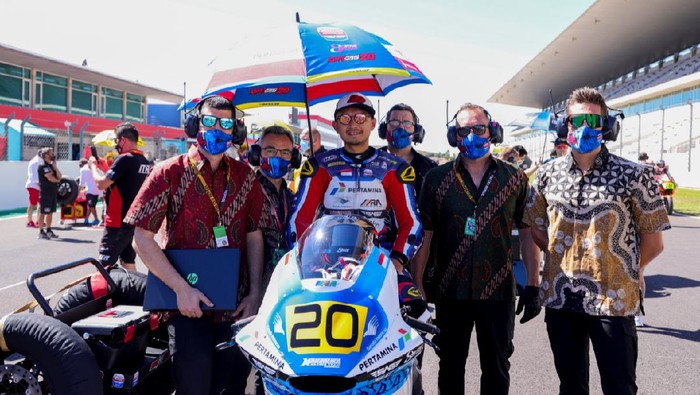Dimas Ekky gagal beraksi di FIM CEV Moto 2 2021 seri Aragon.
