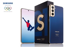 Galaxy S21 edisi Olimpiade Tokyo ini merupakan kolaborasi Samsung dengan operator Jepang, NTT Docomo. Foto: dok Samsung
