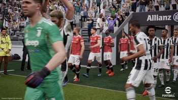 eFootball akan hanya menyediakan laga dengan cuma 9 klub, di antaranya Barcelona, Bayern Munich, Juventus, Manchester United dan Arsenal. Inilah bocoran gambar dan grafisnya (Konami)