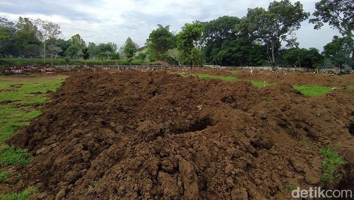 Permakaman di TPU Giriloyo, Kota Magelang, Kamis (22/7/2021).