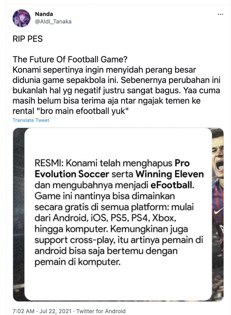 PES Ganti eFootball PES Ganti eFootball