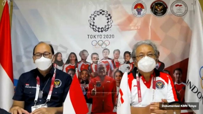 Chef de Mission Rosan P. Roeslani membeberkan konsep defile tim Indonesia dalam pembukaan Olimpiade Tokyo 2020, Kamis 22 Juli 2021.
