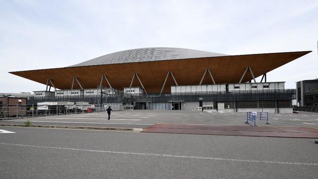 Ariake Gymnastics Centre Ariake Gymnastics Centre, venue untuk senam Olipiade 2020 Tokyo. (Photo by Kazuhiro NOGI / AFP)