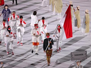 Pembukaan Olimpiade 2020, Intip Gaya Atlet Indonesia Berbaju Merah-Putih