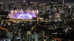 Gemerlap Kembang Api Sambut Pembukaan Olimpiade Tokyo