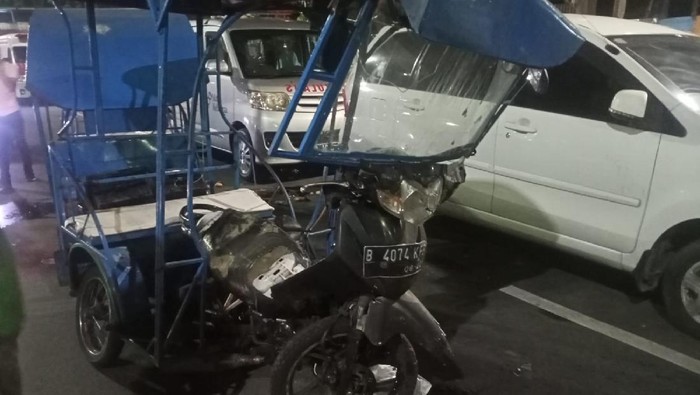 Odong-odong penabrak tukang roti di Jakpus
