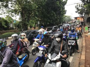 Titik Penyekatan Lenteng Agung Padat Pagi Ini