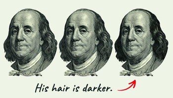 Jawabannya gambar paling kanan karena rambutnya lebih hitam. Foto: dok Brightsight