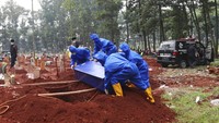 Pada Jumat (23/7/2021), penyumbang kasus kematian COVID-19 terbanyak berasal dari Jawa Timur dan Jawa Barat. (Foto: AP/Achmad Ibrahim)