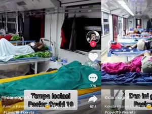 Viral Pasien Room Tour Ruang Isolasi COVID-19 di Gerbong Kereta, Ini Kisahnya