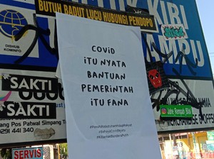 Selebaran Kritik PPKM Nyebar: COVID Itu Nyata-Bantuan Pemerintah Fana