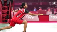 Gregoria dijadwalkan akan kembali bermain melawan Lianne Tan (Belgia) pada Rabu (28/7). AP Photo/Markus Schreiber  