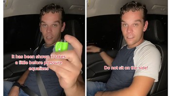 Hati-hati dengan pecahan kaca yang mungkin bisa melukaimu. Foto: @Dutchintheusa via Bored Panda